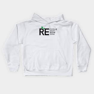 Recycle Reuse Renew Rethink Kids Hoodie